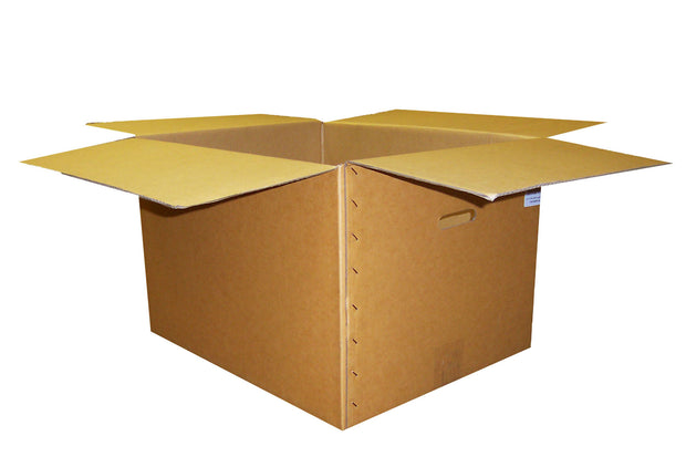Used Plain Strong Single Wall Box - 555mm x 455mm x 360mm
